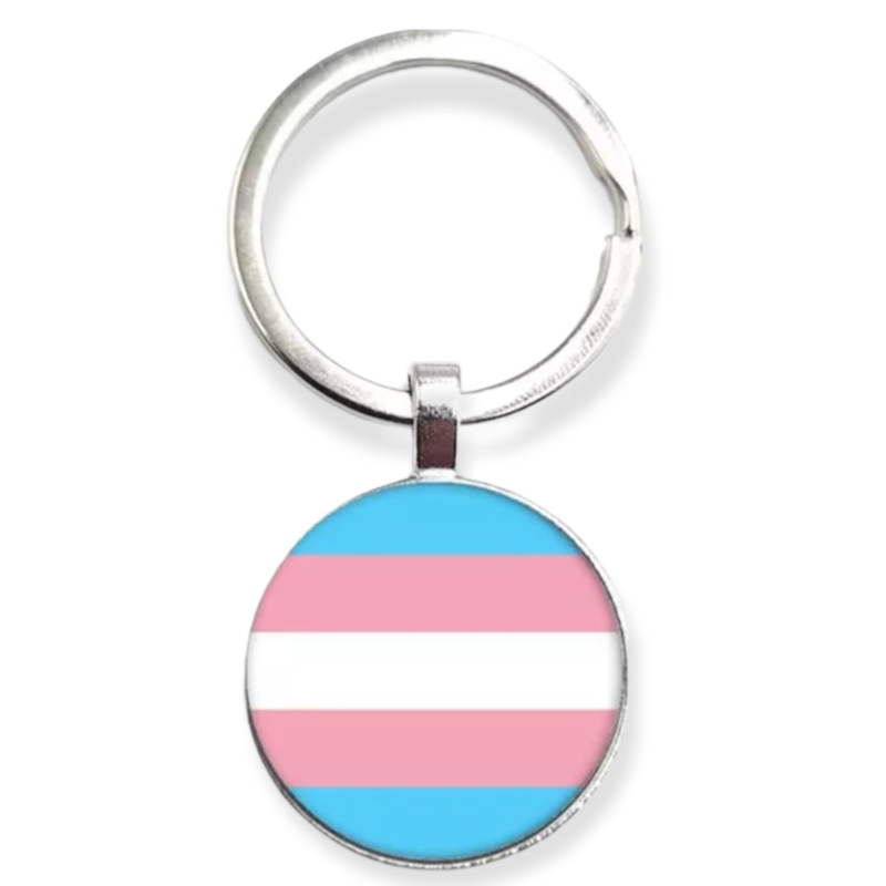 Schlüsselanhänger Silber 'Trans'
