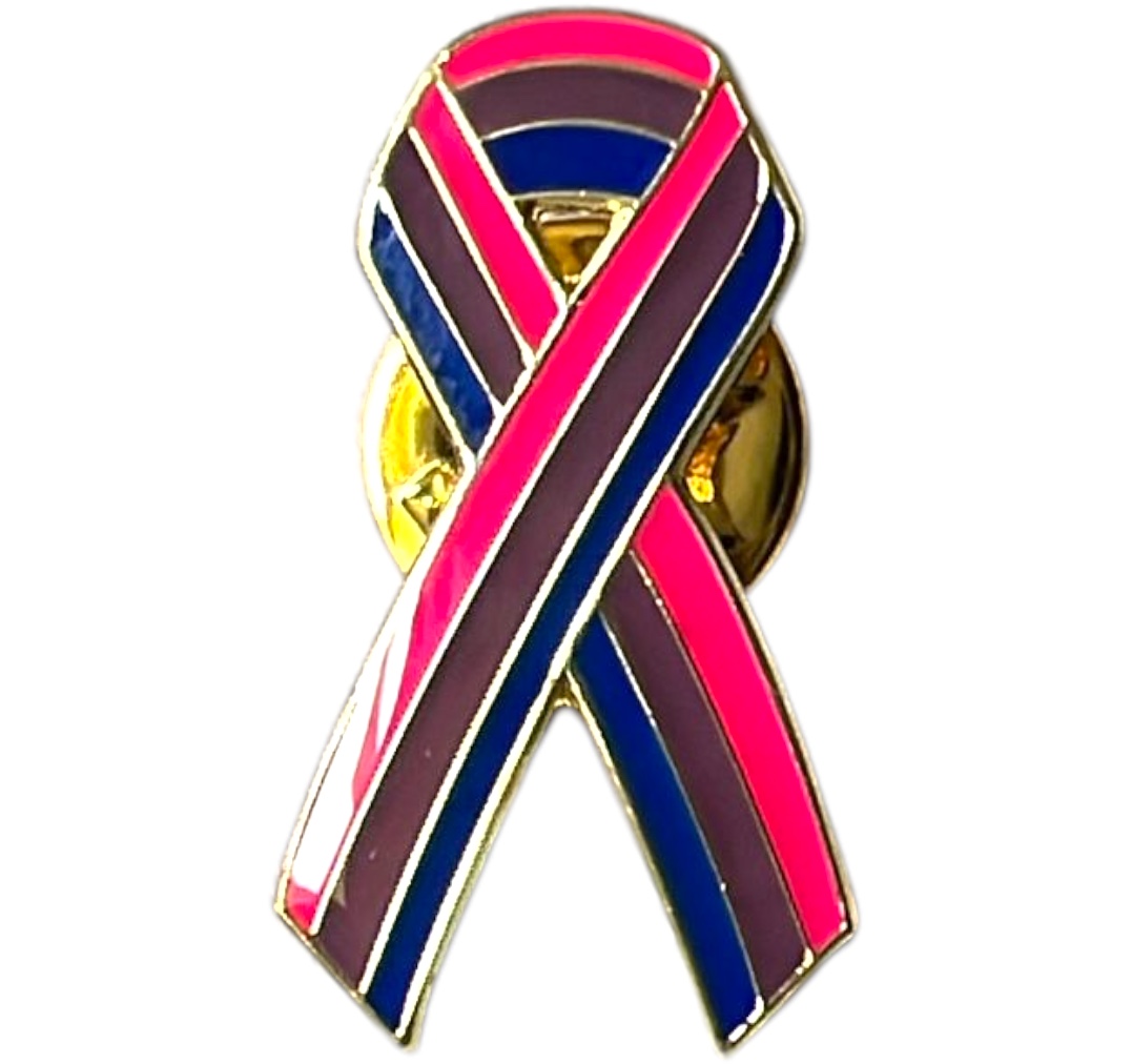 Anstecknadel Schleife 'Bisexuell'